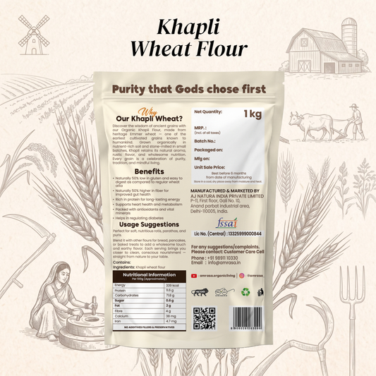 Khapli Stone-Grounded Wheat Flour