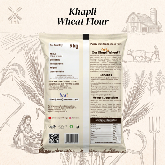 Khapli Stone-Grounded Wheat Flour 5 KG