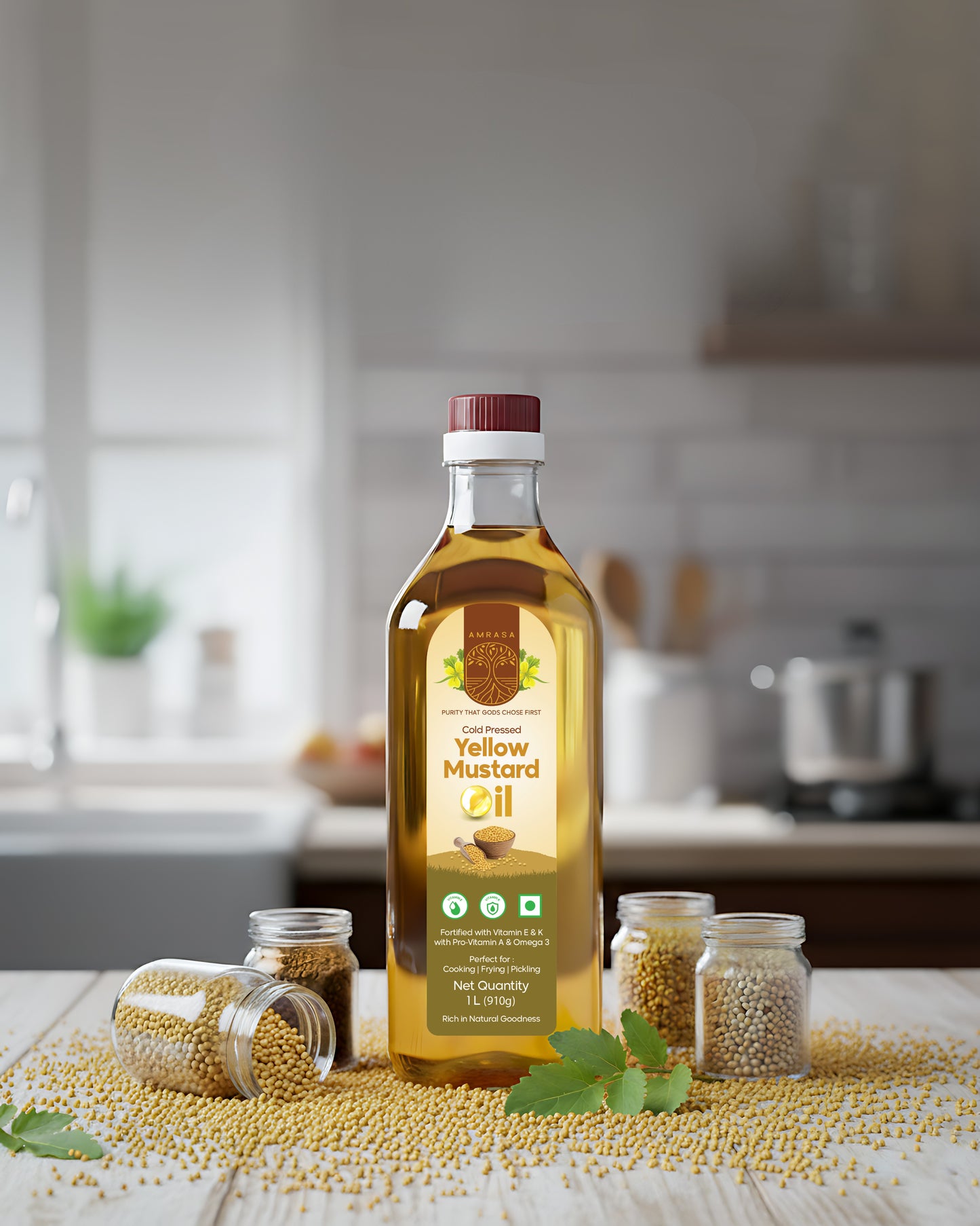 Cold Pressed Yellow Mustard Oil