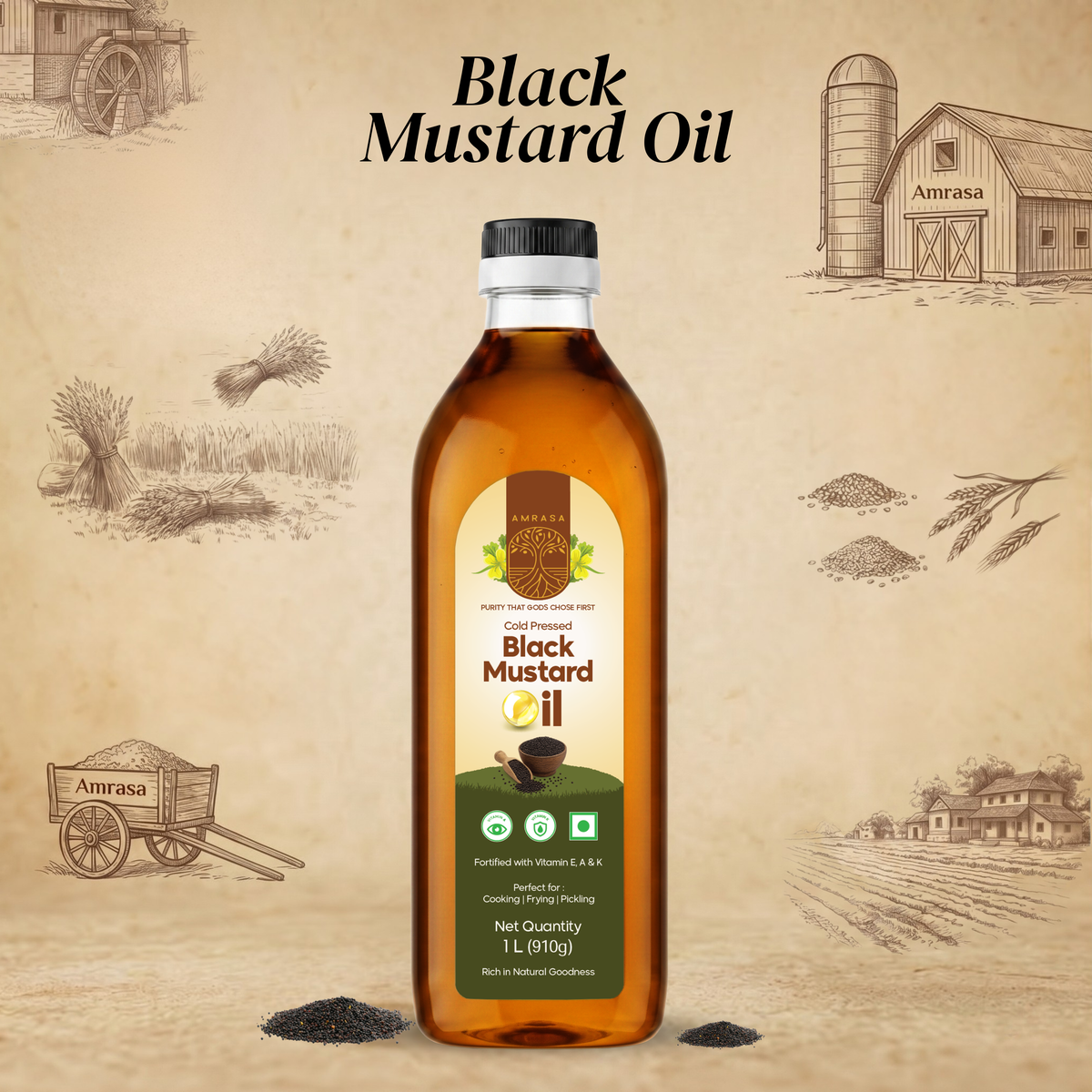 Cold Pressed Black Mustard Oil