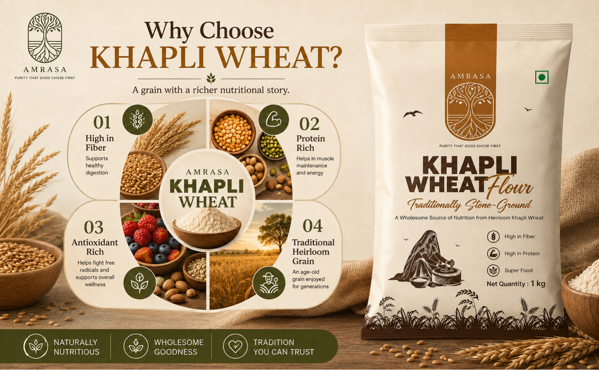 Khapli Stone-Grounded Wheat Flour