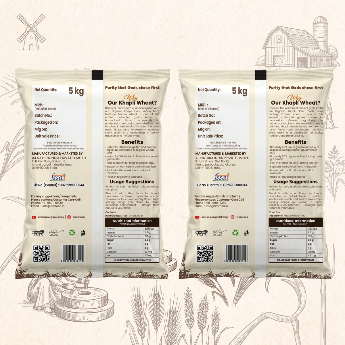 FAMILY ESSENTIALS (KHAPLI WHEAT FLOUR 5KG+ 5KG)