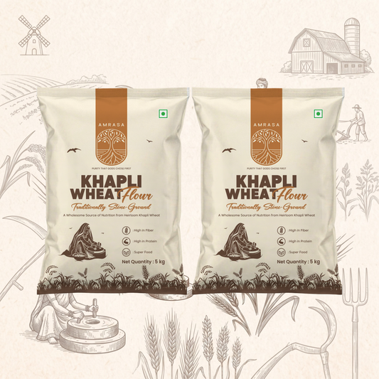 FAMILY ESSENTIALS (KHAPLI WHEAT FLOUR 5KG+ 5KG)