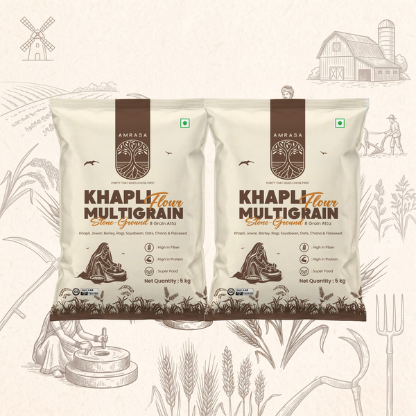 KHAPLI MULTIGRAIN FLOUR COMBO OFFER (5KG + 5KG)