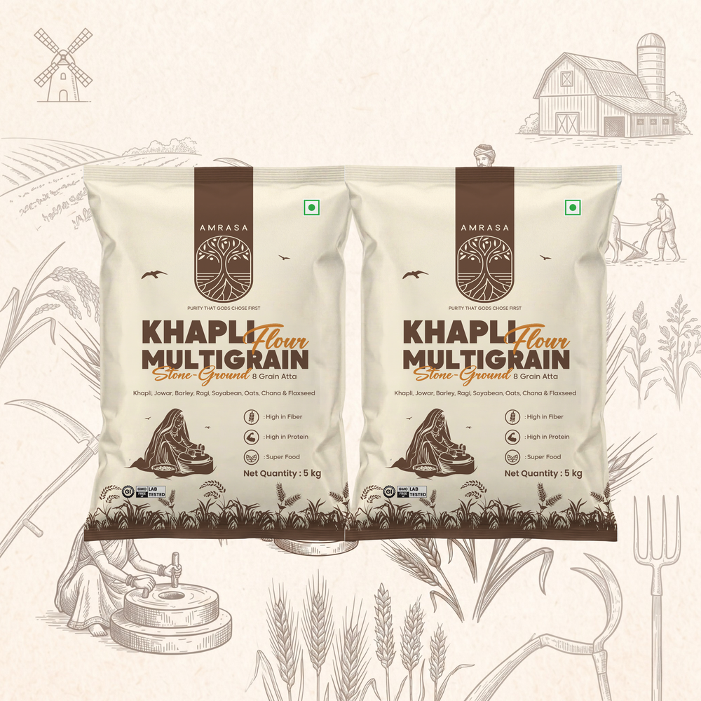 KHAPLI MULTIGRAIN FLOUR COMBO OFFER (5KG + 5KG) 