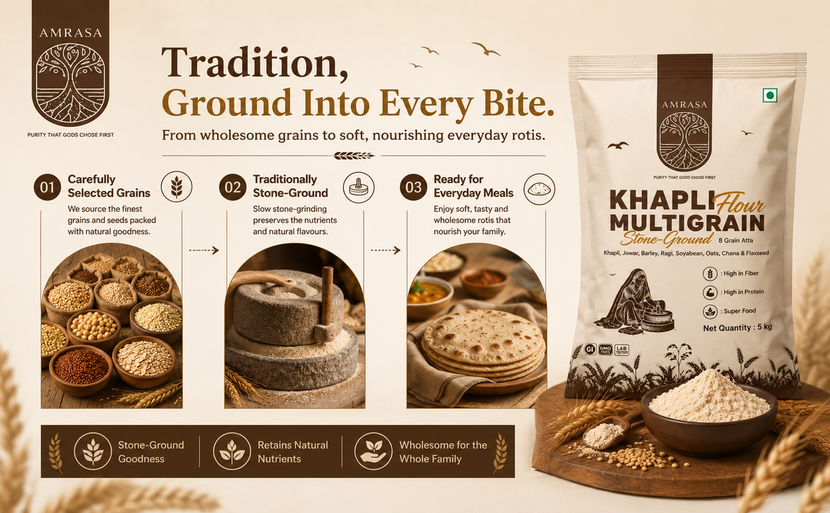 Khapli Multigrain Stone-Grounded Flour