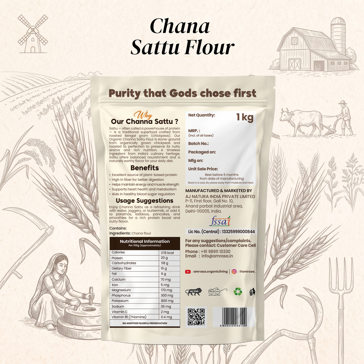 Roasted Channa Sattu Flour