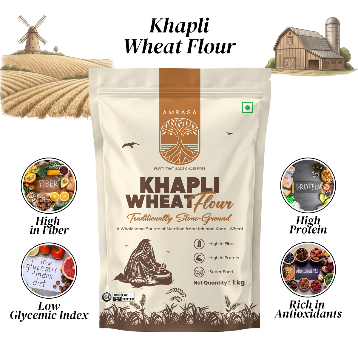 FAMILY ESSENTIALS (KHAPLI WHEAT FLOUR 5KG+ 5KG)