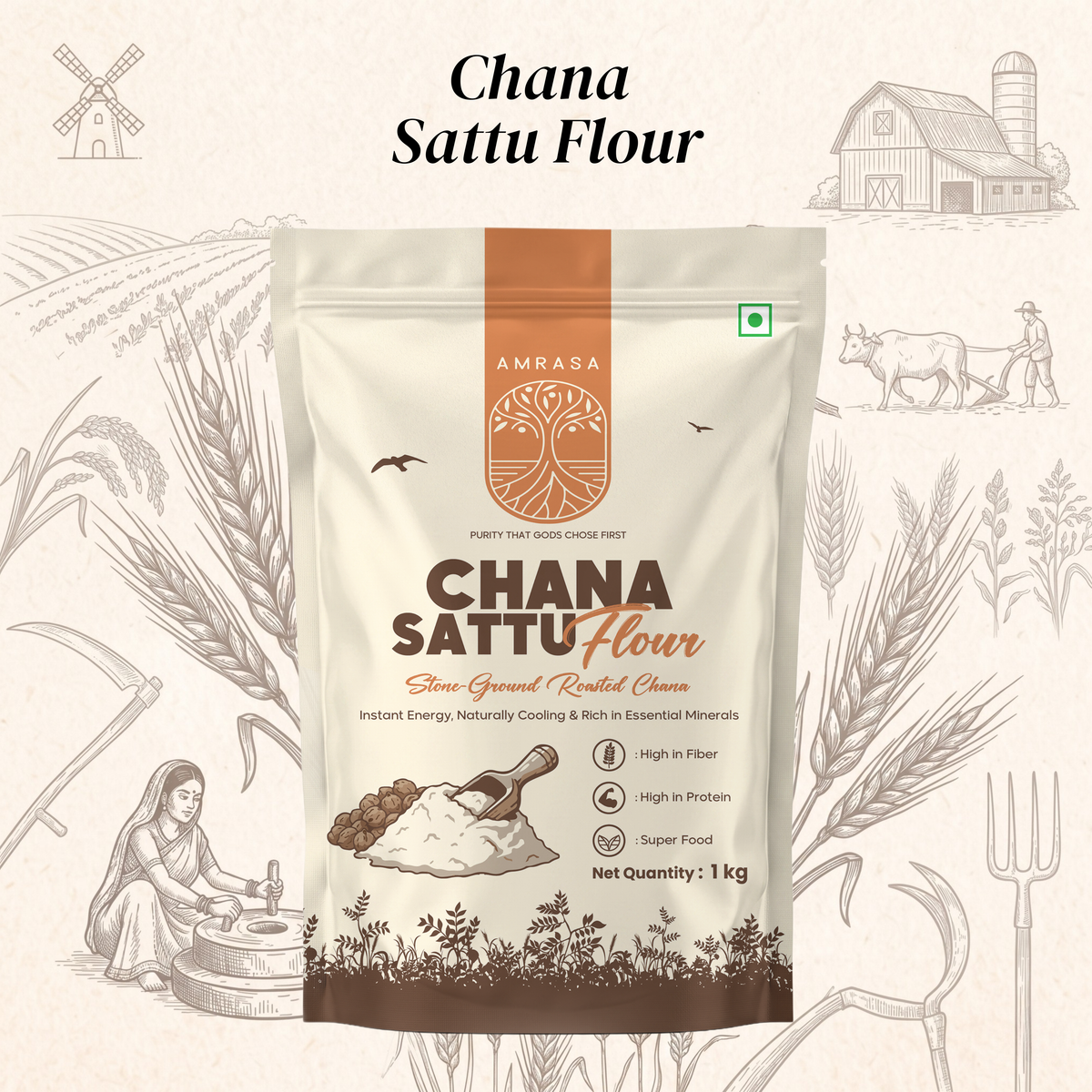 Roasted Channa Sattu Flour