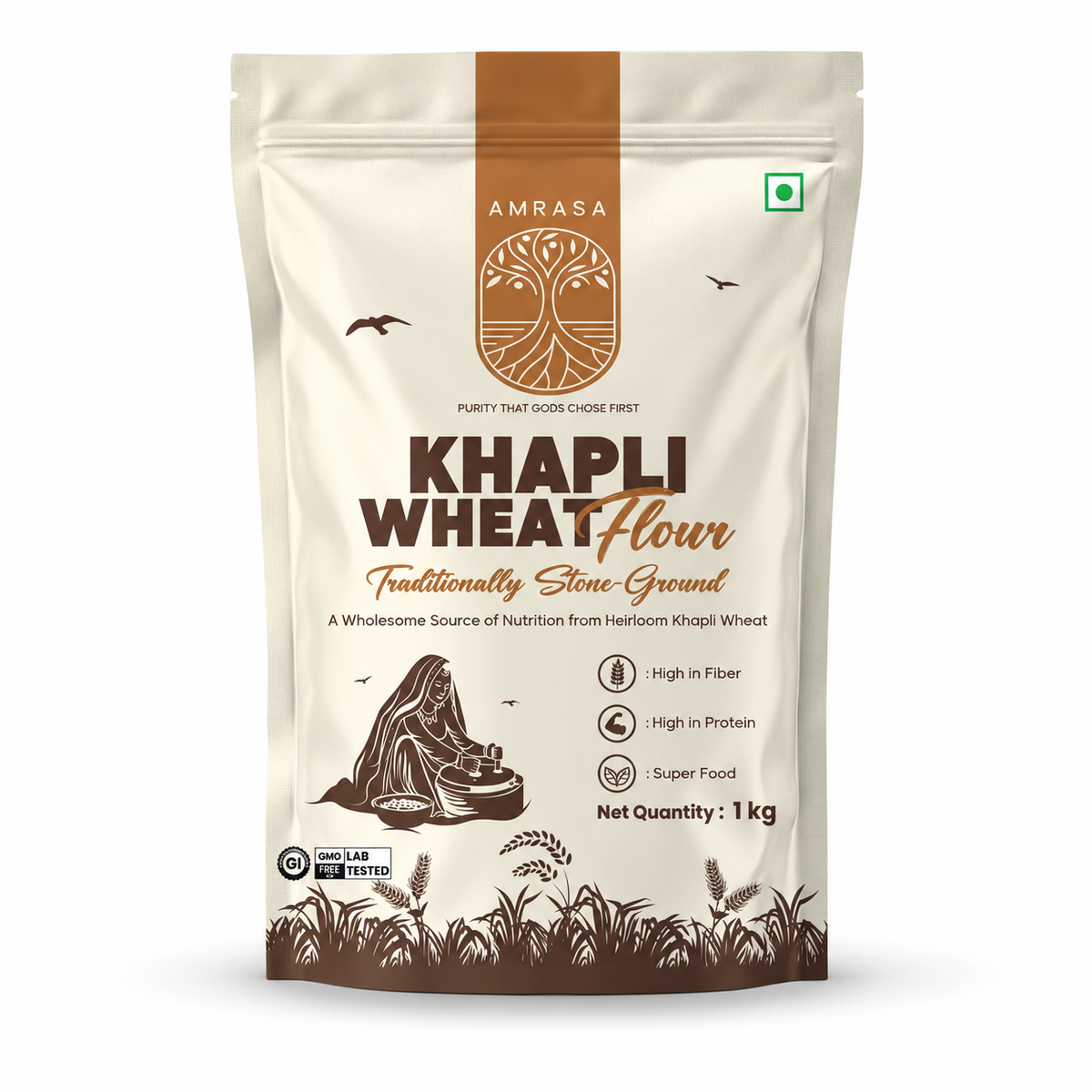 Khapli Stone-Grounded Wheat Flour