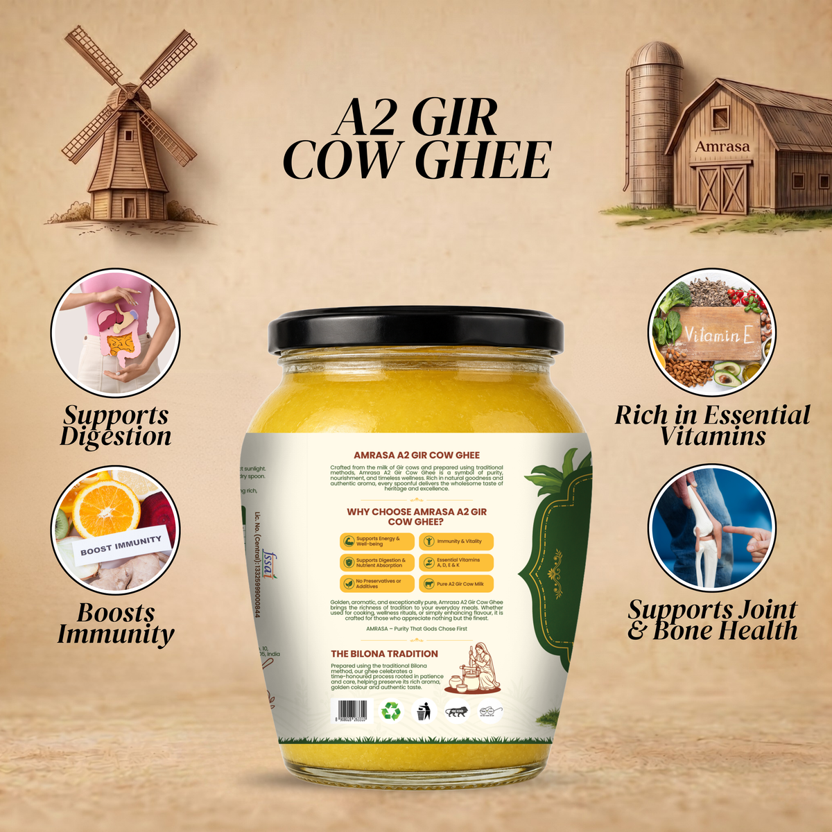 A2 GIR BILONA COW GHEE