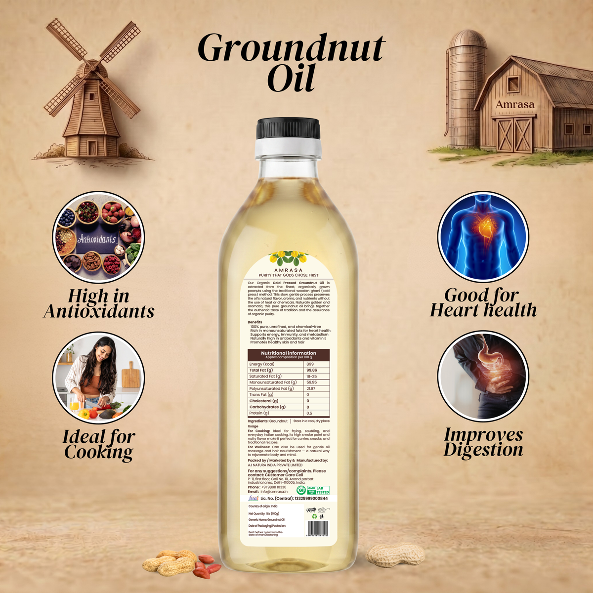 Cold Pressed Ground Nut Oil