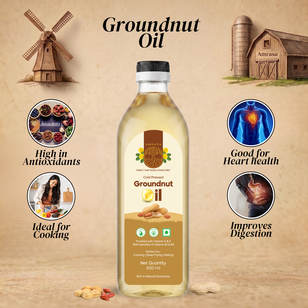 Cold Pressed Ground Nut Oil