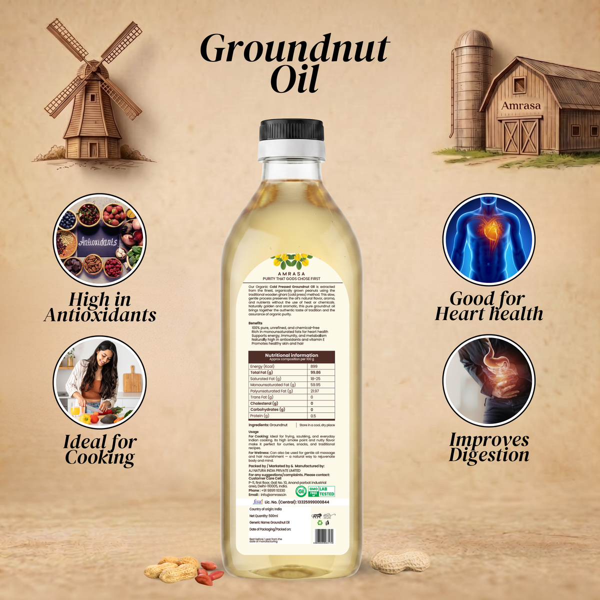 Cold Pressed Ground Nut Oil