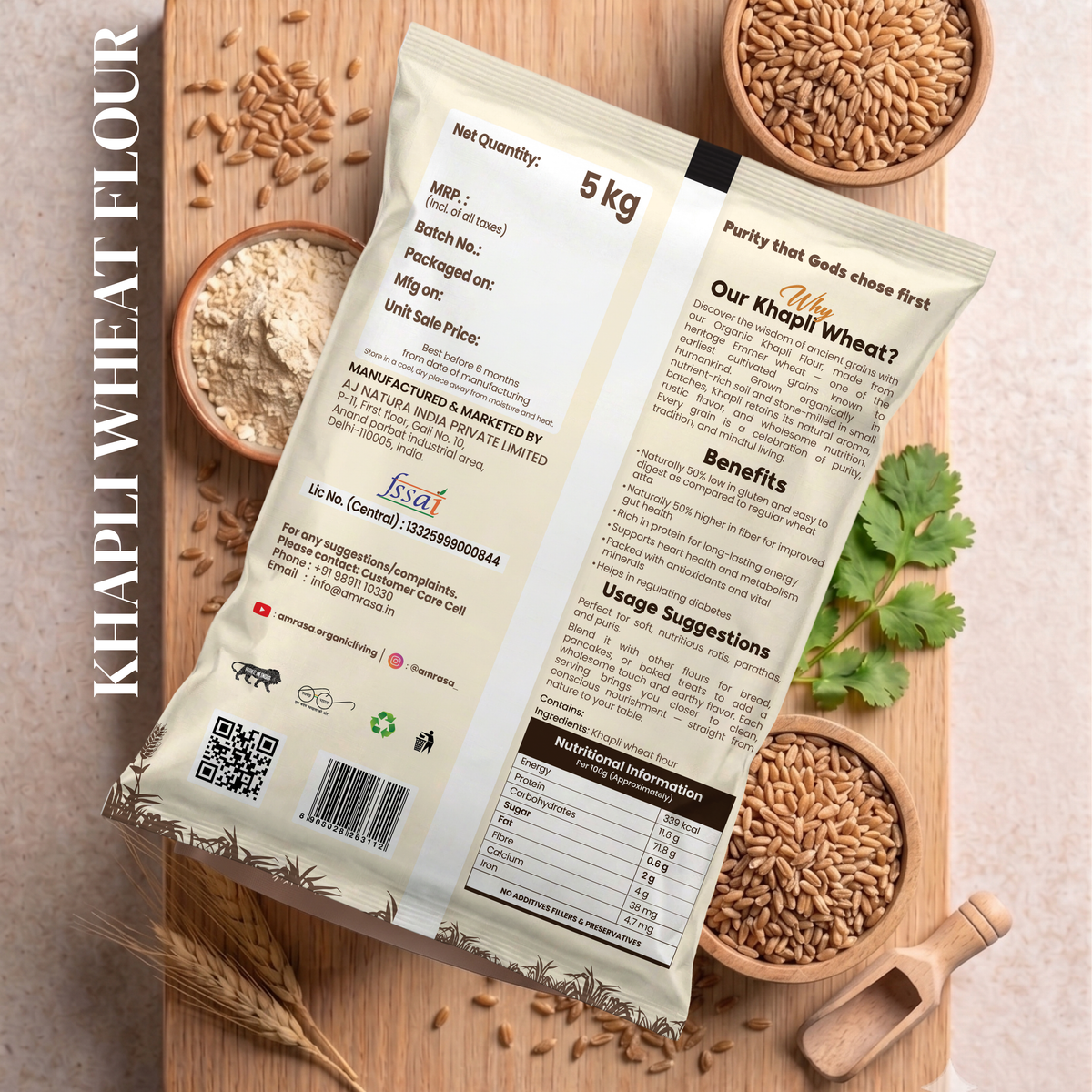 FAMILY ESSENTIALS (KHAPLI WHEAT FLOUR 5KG+ 5KG)