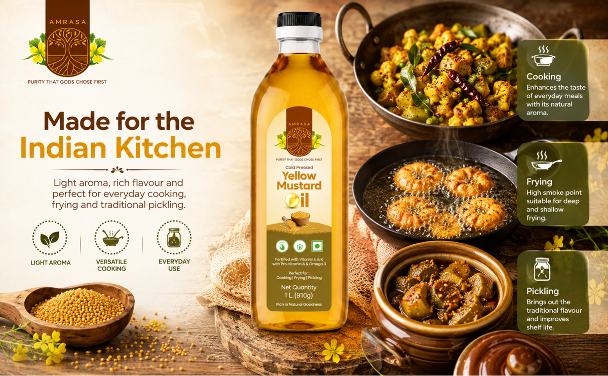 Cold Pressed Yellow Mustard Oil