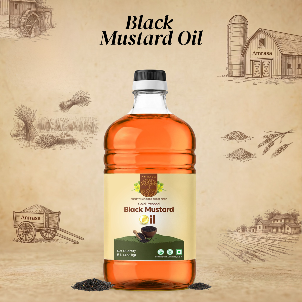 Cold Pressed Black Mustard Oil