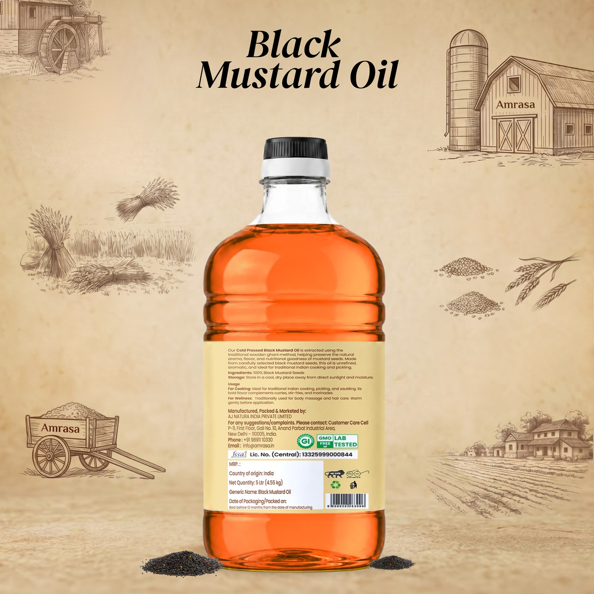 Cold Pressed Black Mustard Oil
