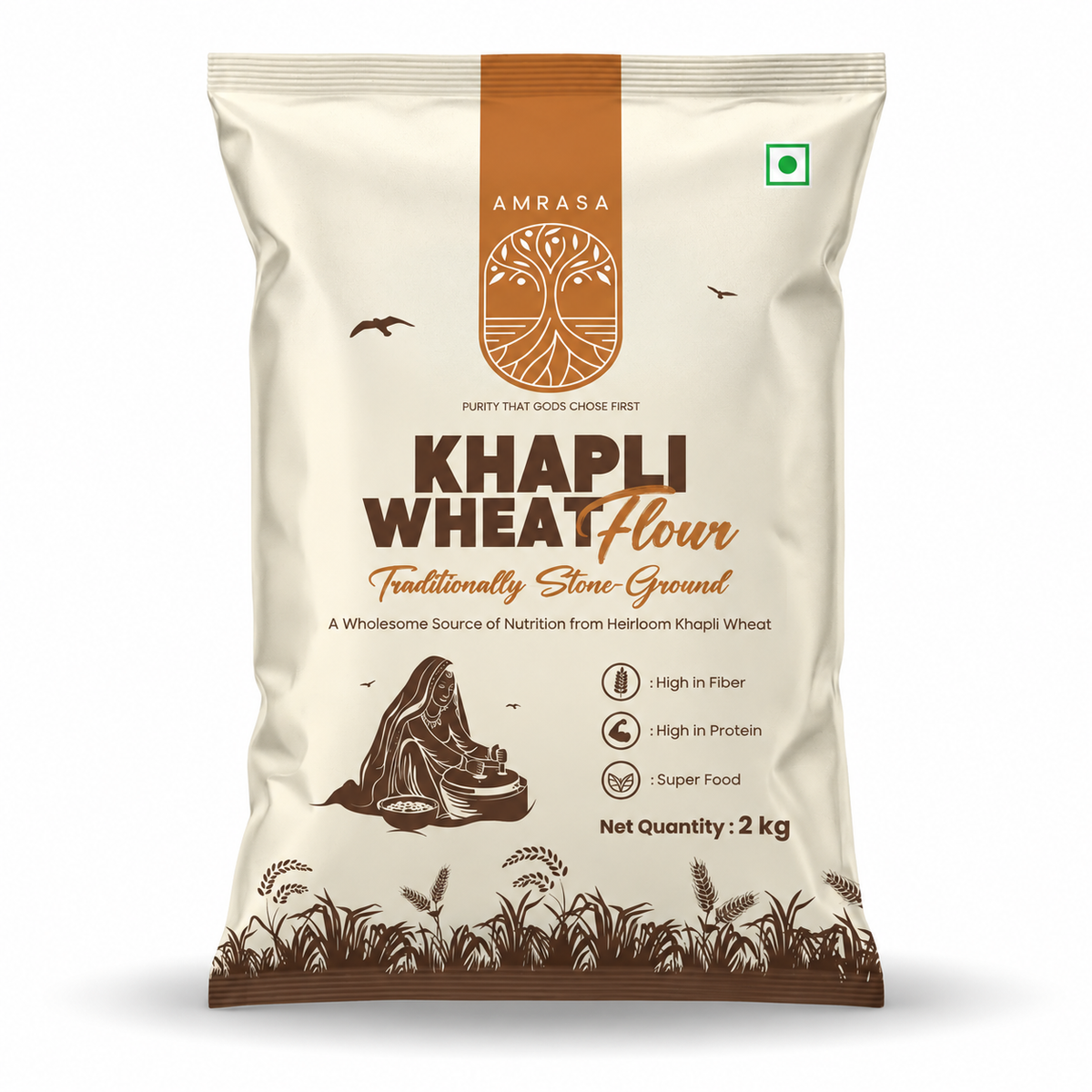 Khapli Stone-Grounded Wheat Flour