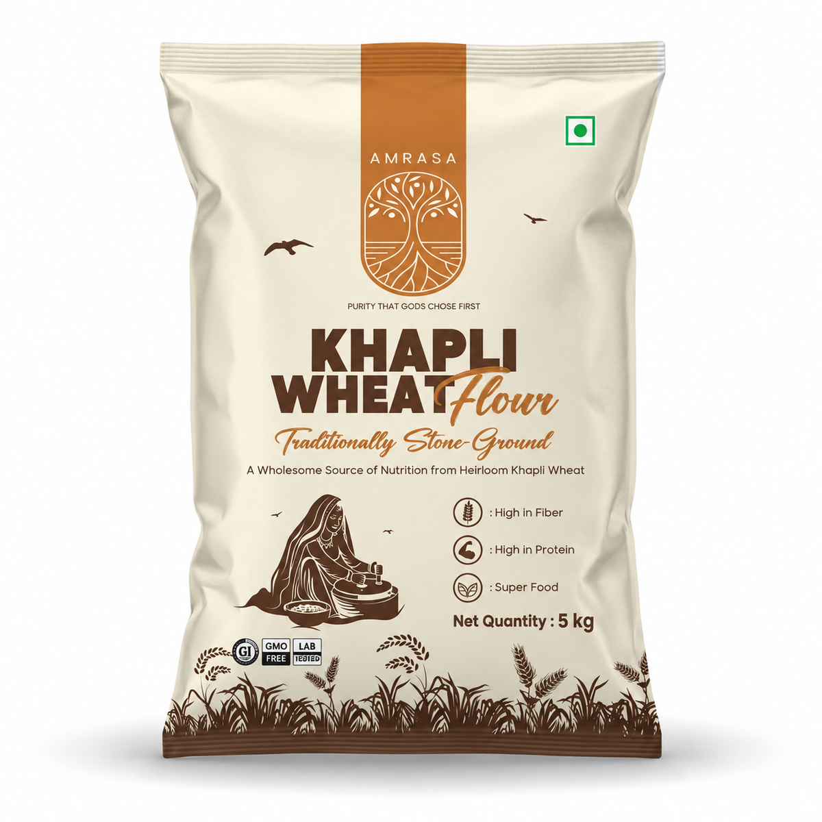 Khapli Stone-Grounded Wheat Flour