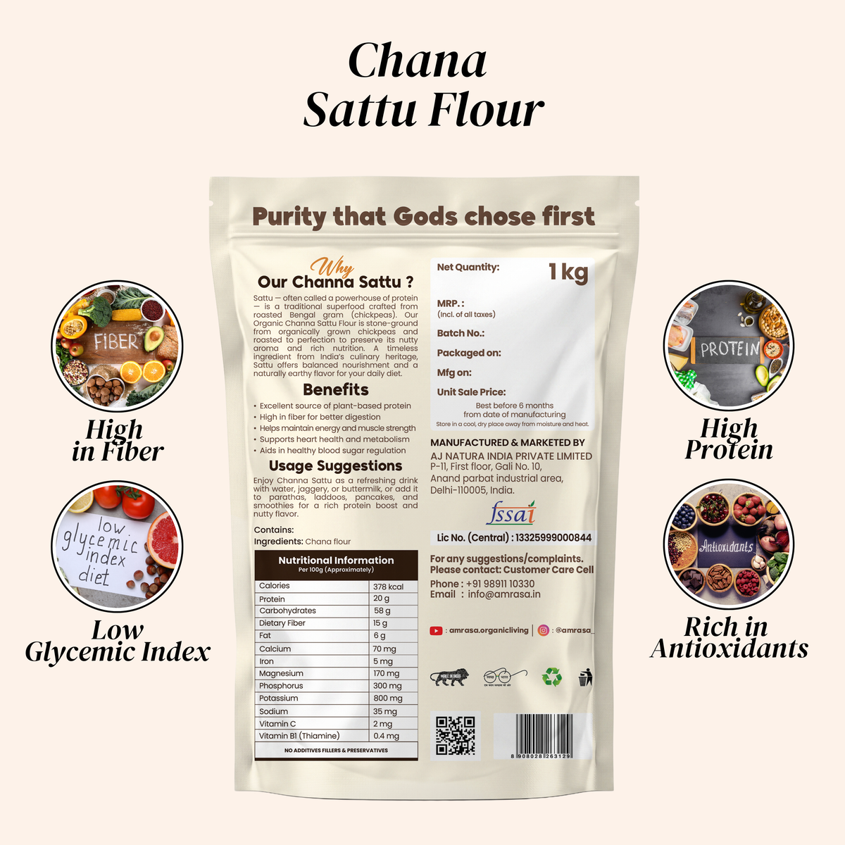 Roasted Channa Sattu Flour